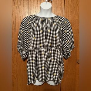 NWT Old Navy Puff Sleeve Pop Over